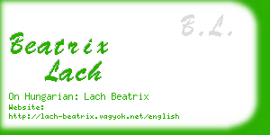 beatrix lach business card